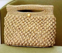 bolsa croche ponto pipoca