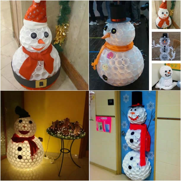 decoracao-de-natal-simples-boneco-copos-plastico