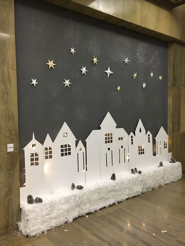 mural-de-natal-casinhas-brancas