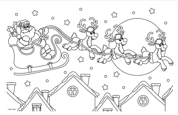 mural-de-natal-desenho-papai-nel-treno
