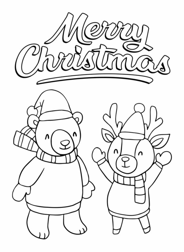 mural-de-natal-desenho-renas-vestidas
